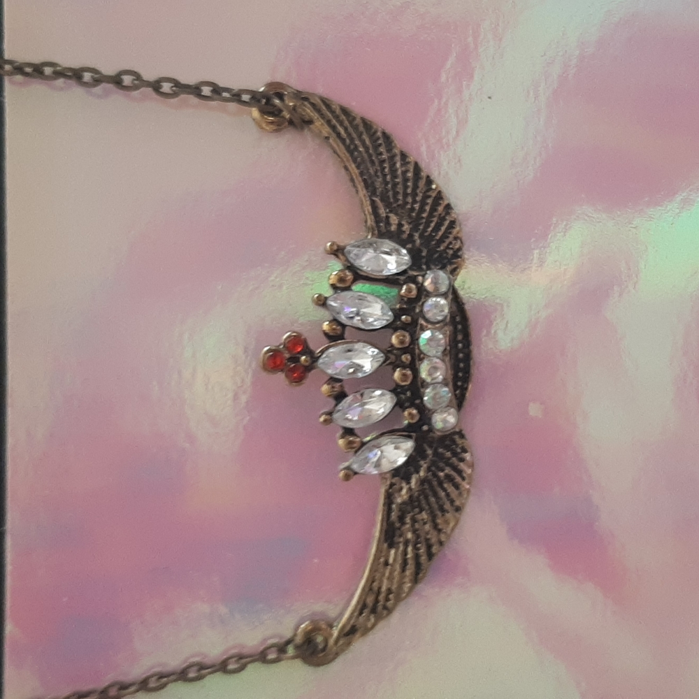 Angel Wings and Crown Necklace New